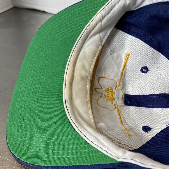 Vtg Notre Dame Snapback Hat Cap The Game NCAA 1980s Split Bar 1988 Korea RARE - Picture 7 of 7